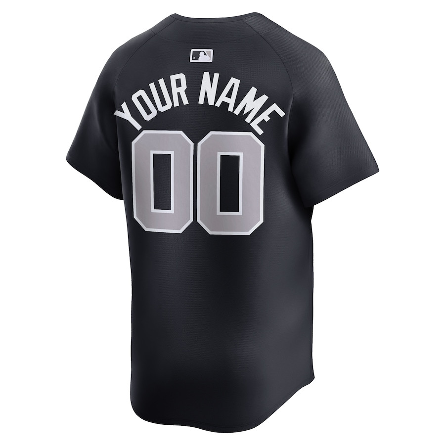 New York Yankees Alternate Limited Custom Navy MLB Jersey Men's