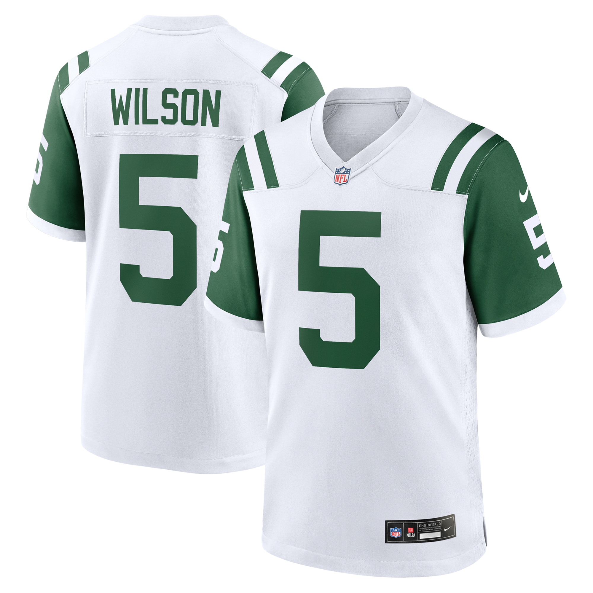 New York Jets Garrett Wilson White Classic Alternate Game NFL Jersey Men's