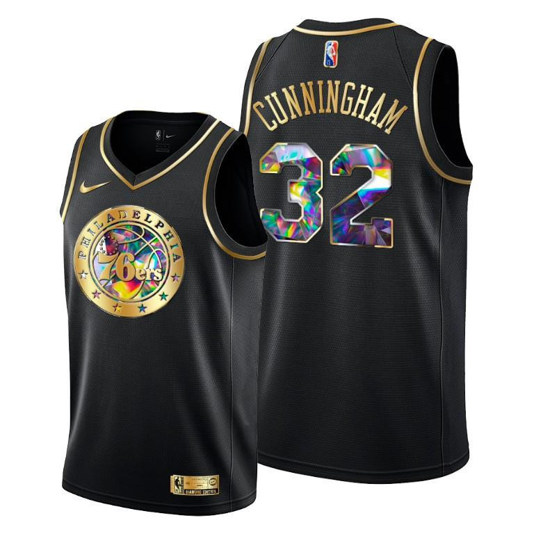 Billy Cunningham 32 Philadelphia 76ers 75th Anniversary Team Black Men NBA Jersey Men's
