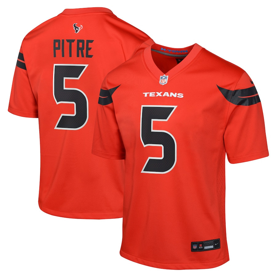 Jalen Pitre 5 Houston Texans Alternate Game Red NFL Jersey Youth