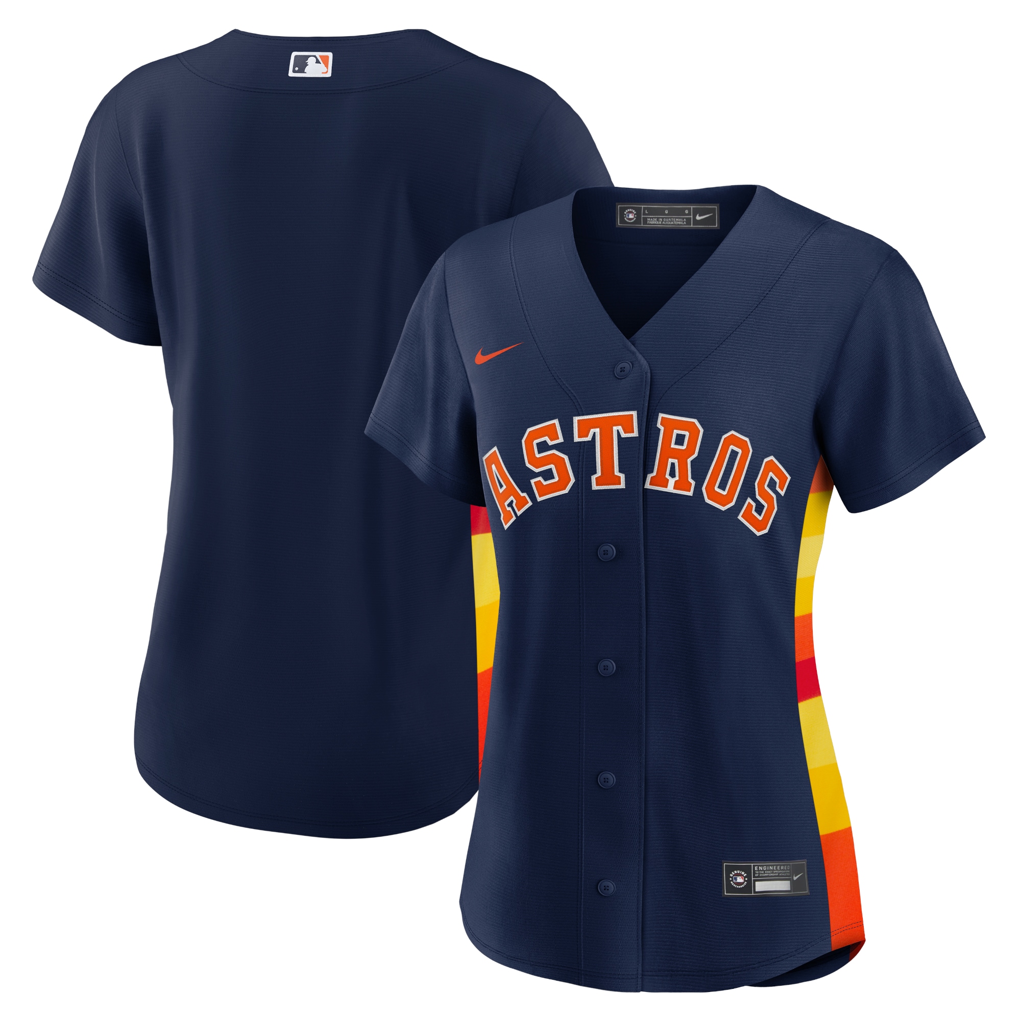 Houston Astros Navy Alternate Team MLB Jersey Women's