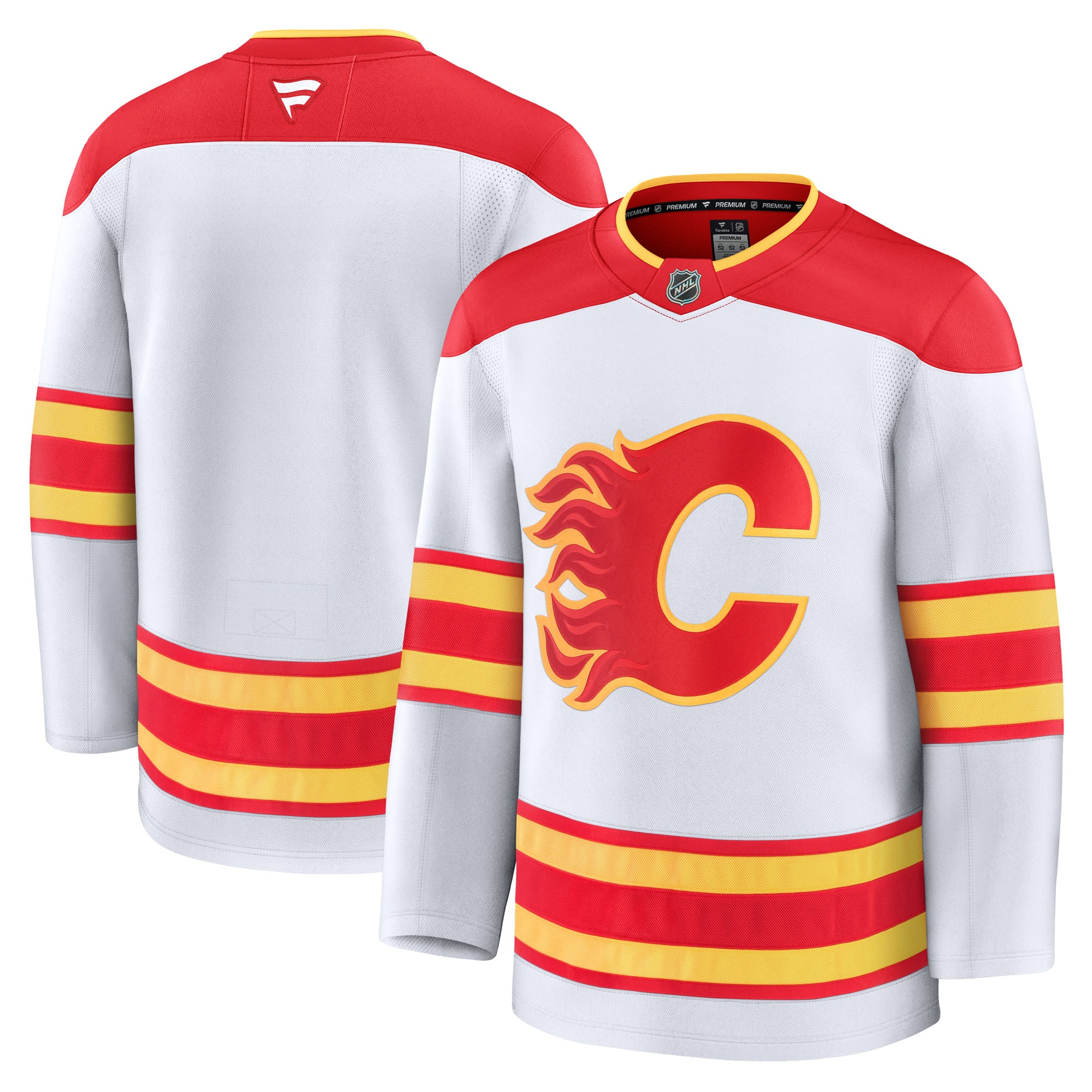 Calgary Flames White Away Premium NHL Jersey Men's
