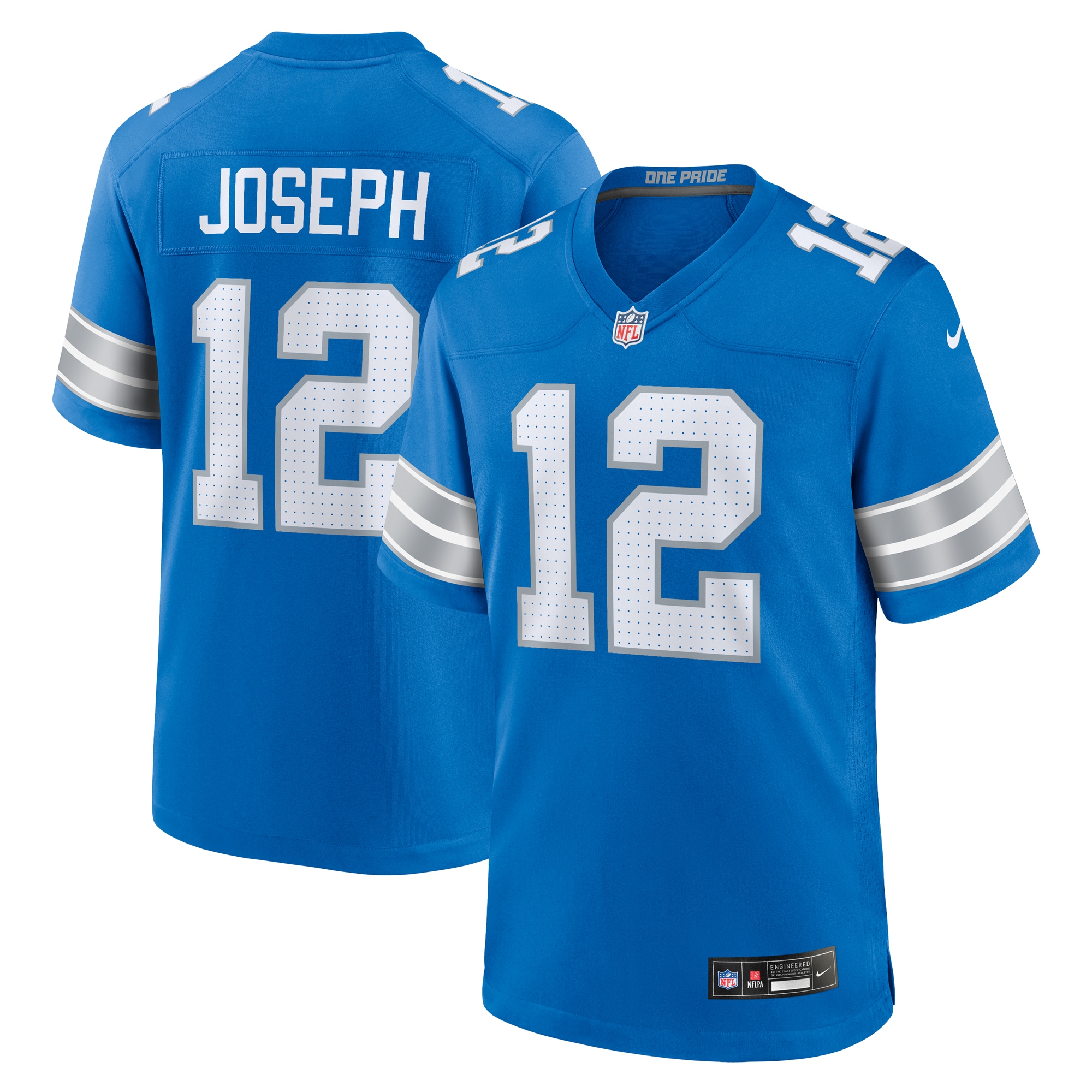 Detroit Lions Brandon Joseph Blue Team Game NFL Jersey Men's