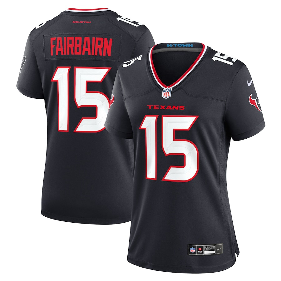 Ka'imi Fairbairn 15 Houston Texans Team Game Navy NFL Jersey Women's