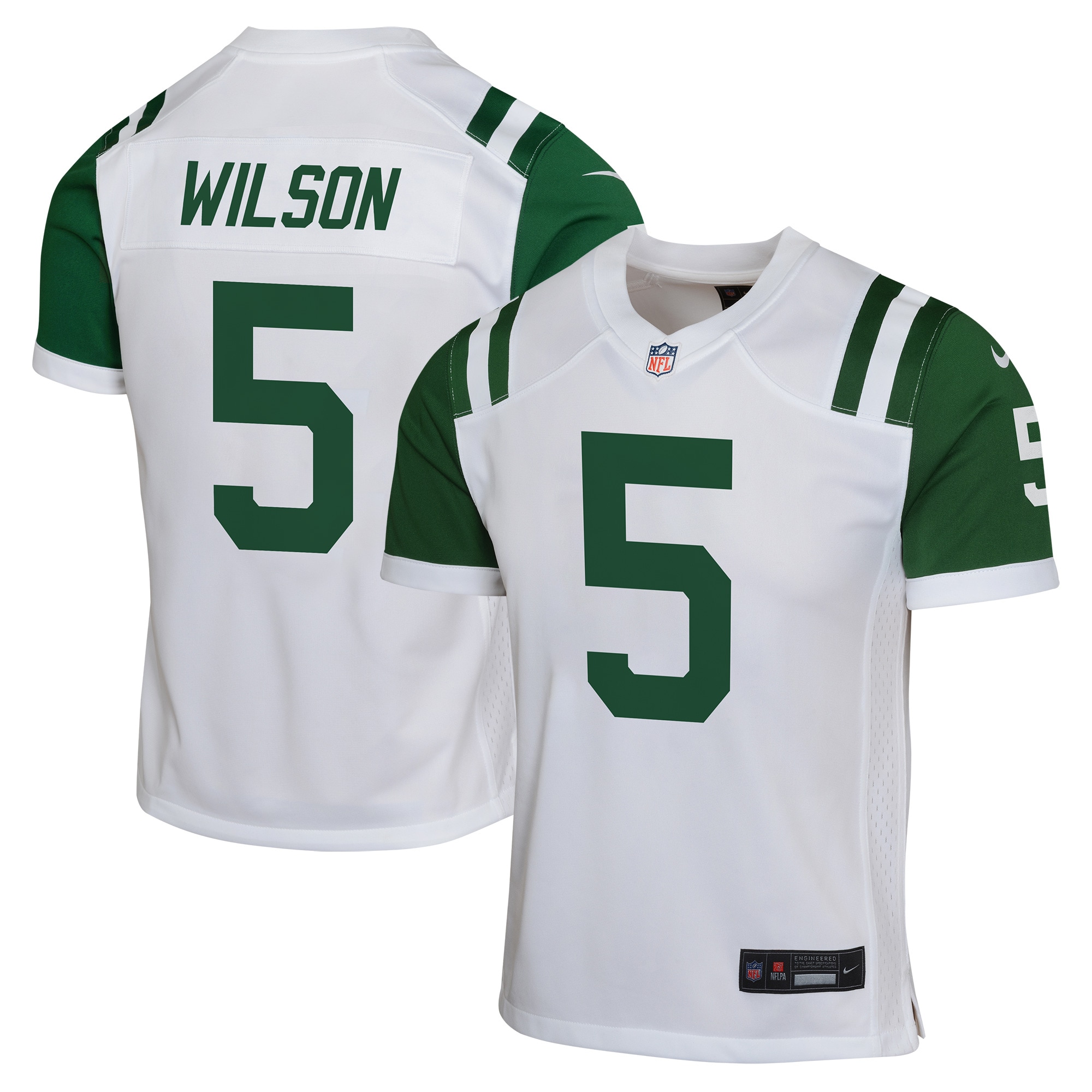 New York Jets Garrett Wilson White Classic Alternate Game NFL Jersey Youth