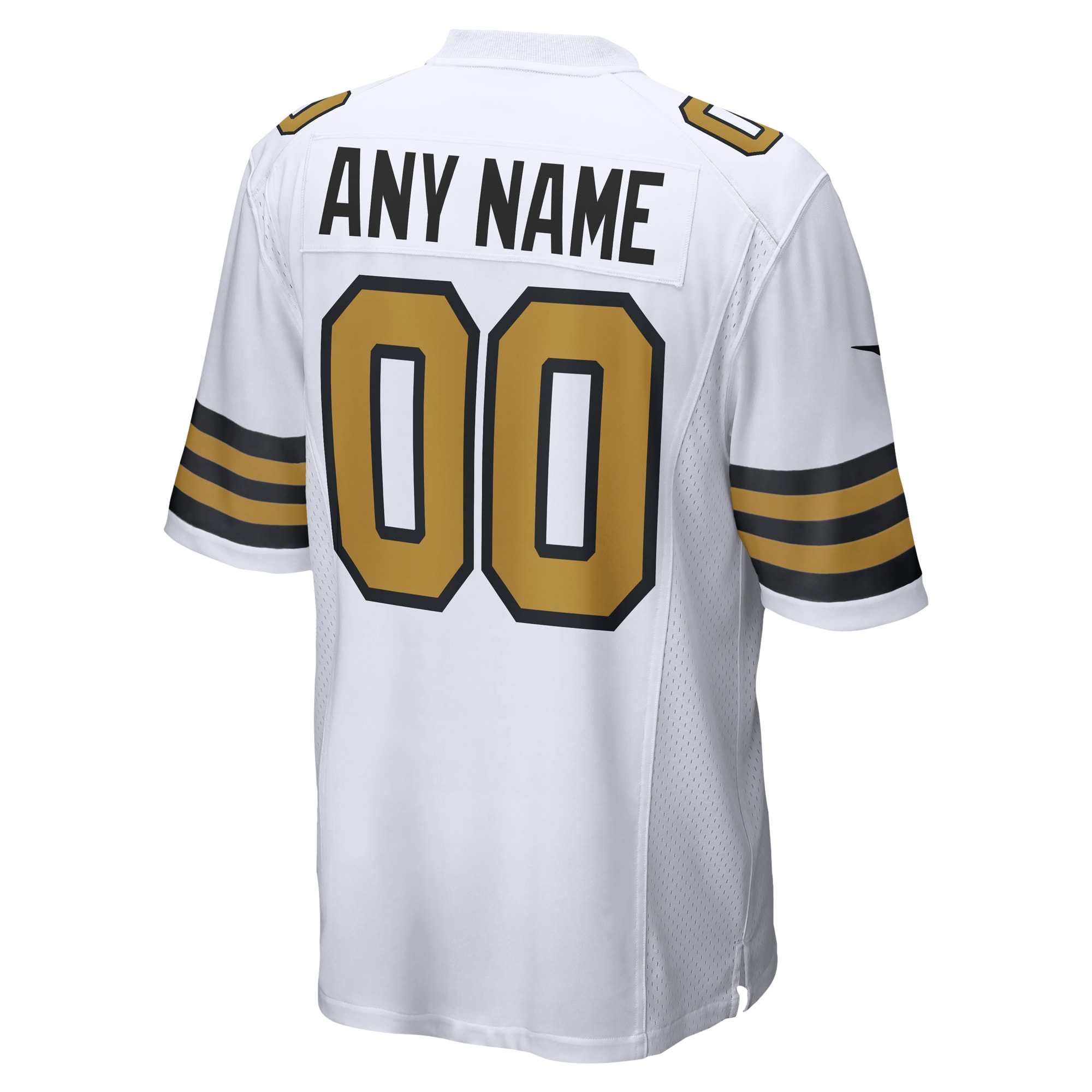 New Orleans Saints White Alternate Custom Game NFL Jersey Men's