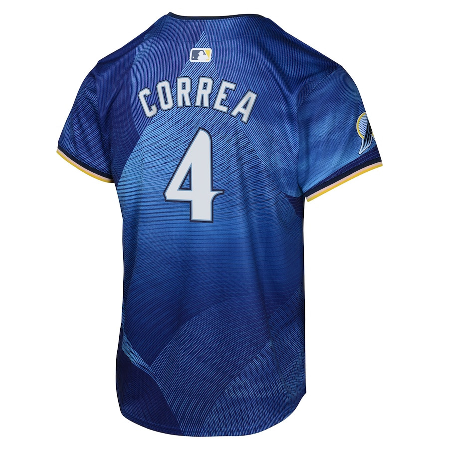 Carlos Correa 4 Minnesota Twins 2024 City Connect Limited Royal MLB Jersey Youth