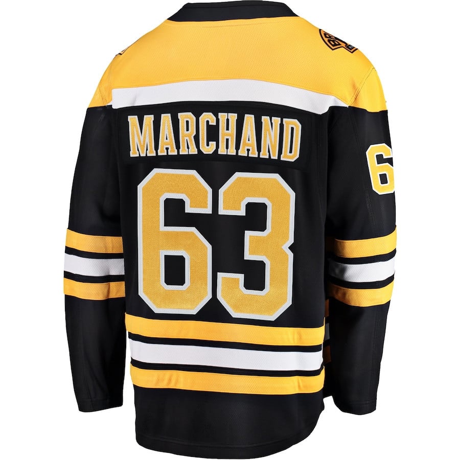 Brad Marchand 63 Boston Bruins Home Breakaway Black NHL Jersey Men's