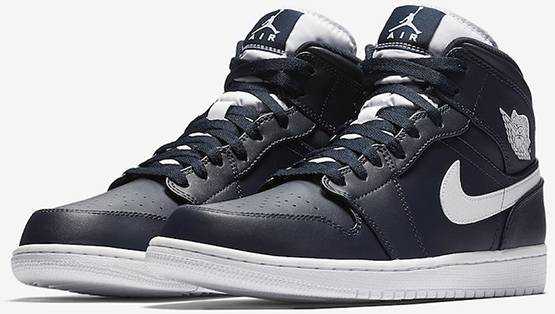 Air Jordan 1 Retro Mid Obsidian 554724-402