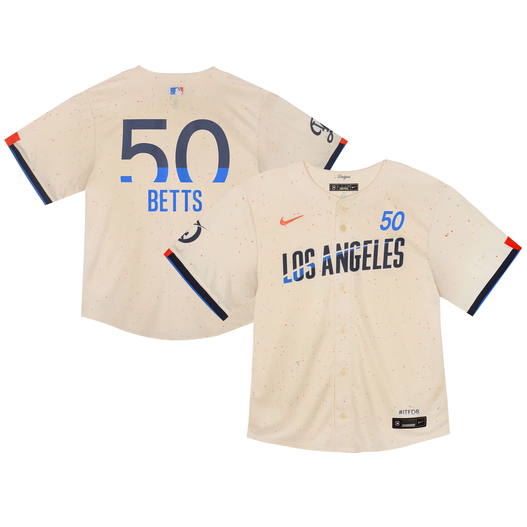 Infant Los Angeles Dodgers Mookie Betts Cream 2024 City Connect Limited Player MLB Jersey Men's