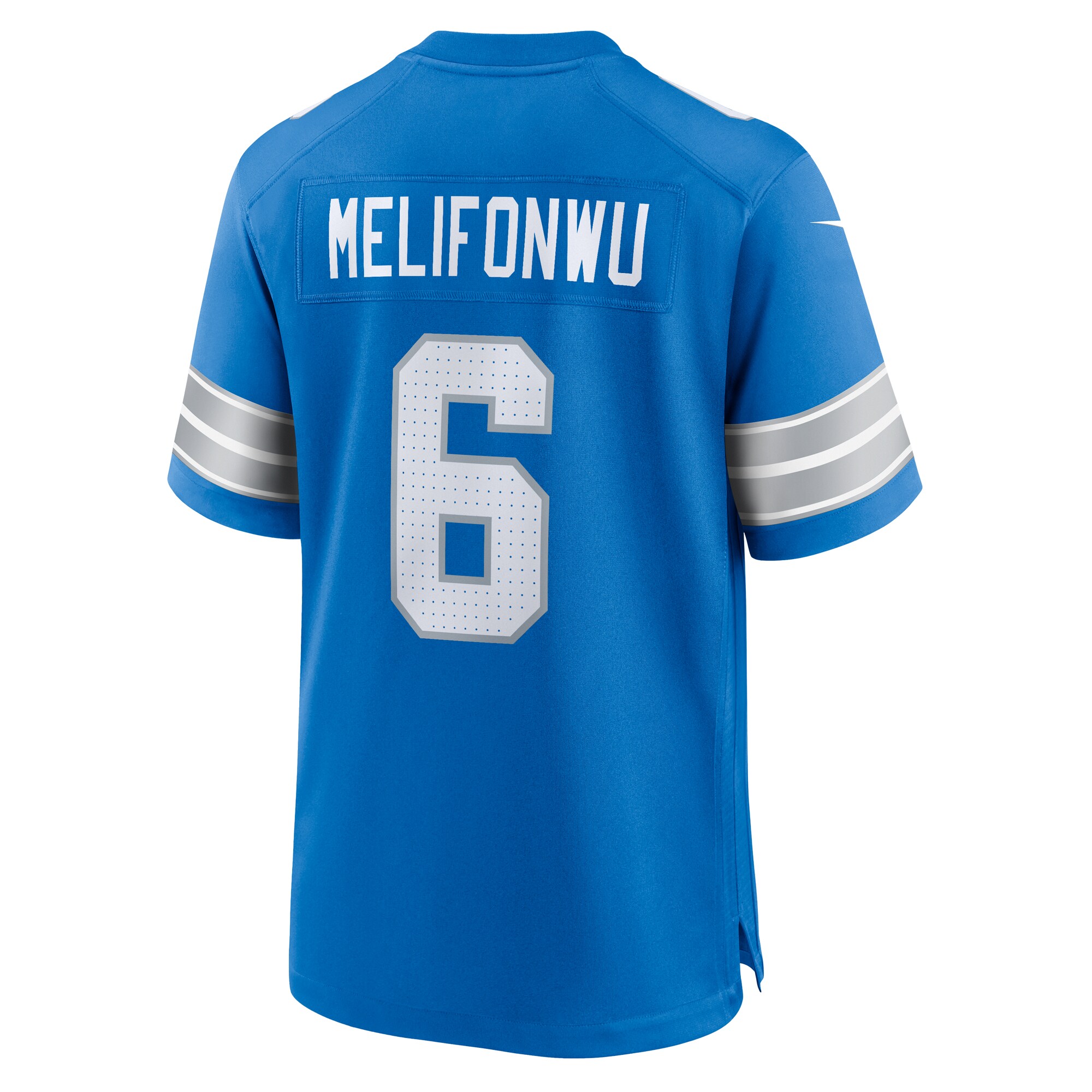 Detroit Lions Ifeatu Melifonwu Blue Team Game NFL Jersey Men's