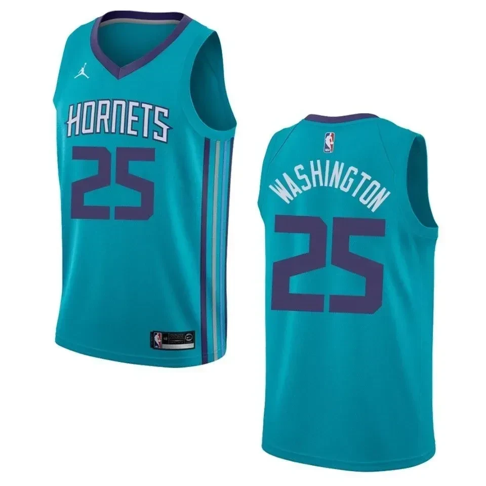 Charlotte Hornets 25 P.j. Washington Icon Swingman Teal NBA Jersey Men's