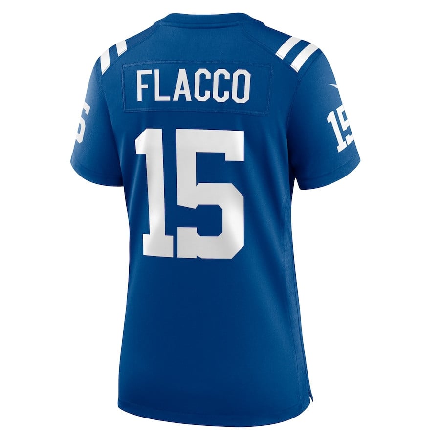 Joe Flacco 15 Indianapolis Colts Game Royal NFL Jersey Women's