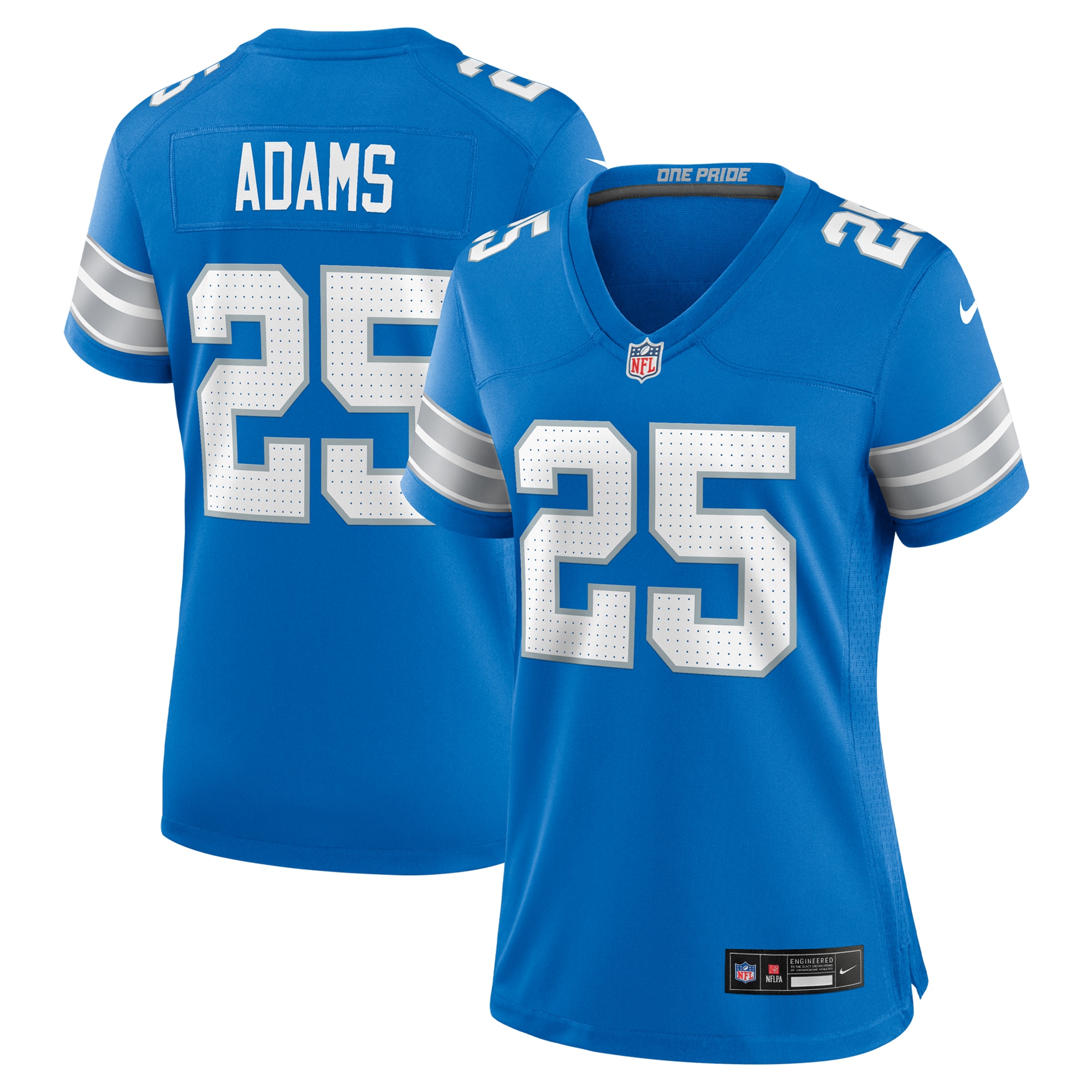 Detroit Lions Jamal Adams Blue Team Game NFL Jersey Women's