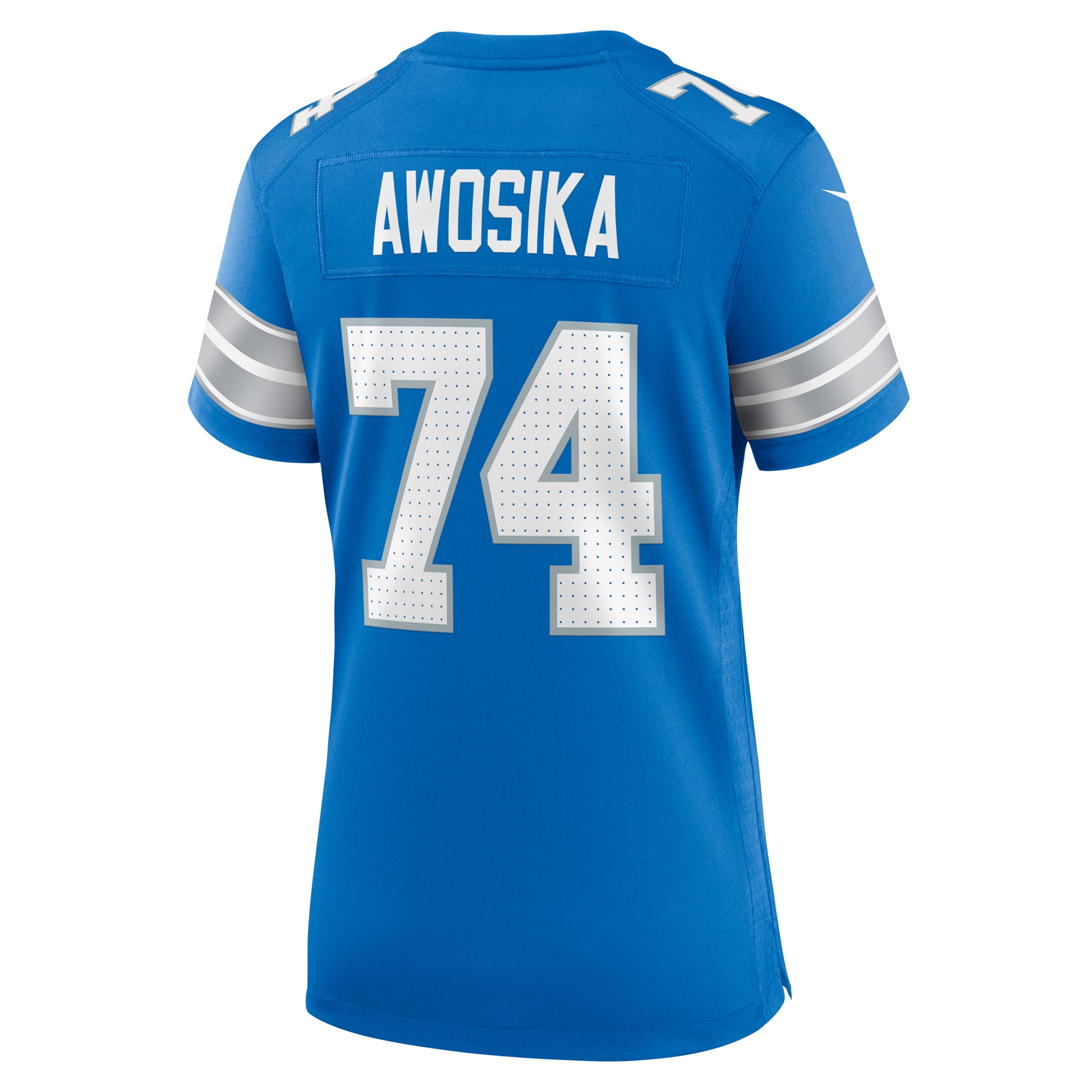 Detroit Lions Kayode Awosika Blue Team Game NFL Jersey Women's