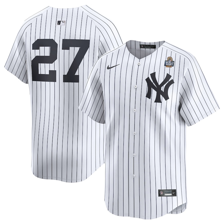 Giancarlo Stanton 27 New York Yankees 2024 World Series Home Limited White MLB Jersey Men's
