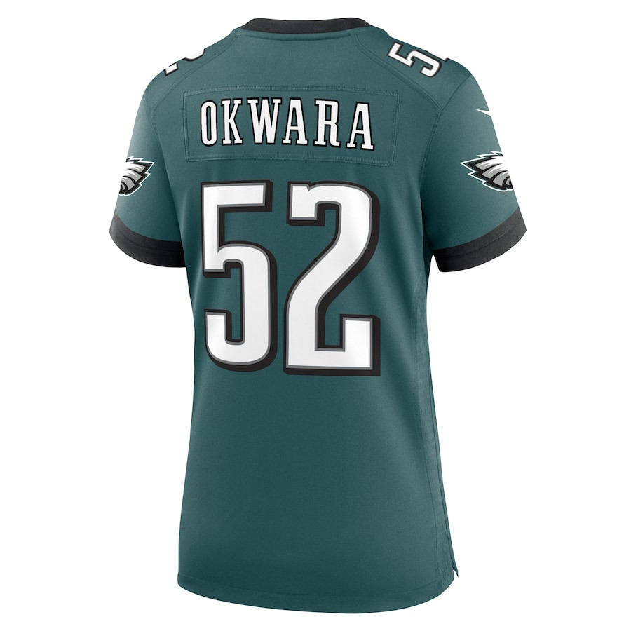 Julian Okwara 52 Philadelphia Eagles Game Midnight Green NFL Jersey Women's