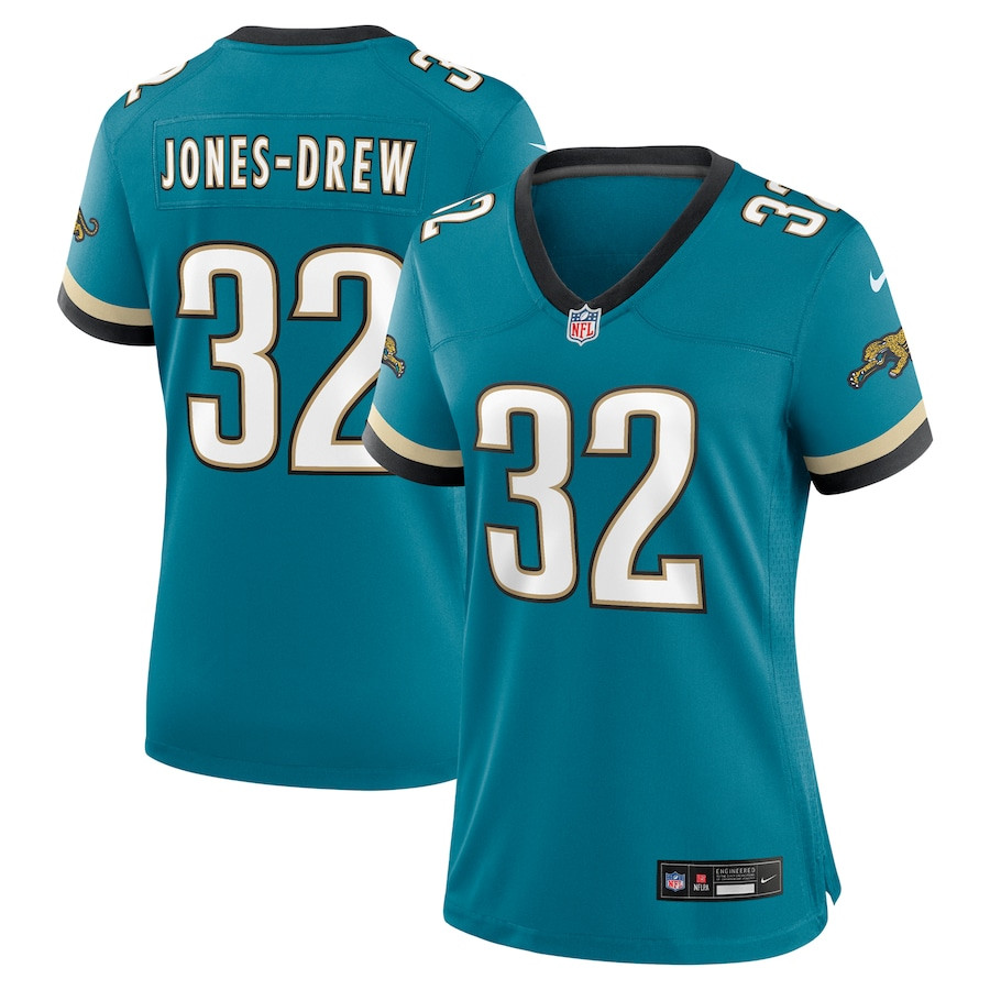 Maurice Jones-Drew 32 Jacksonville Jaguars Prowler Throwback Retired Player Game Teal NFL Jersey Women's