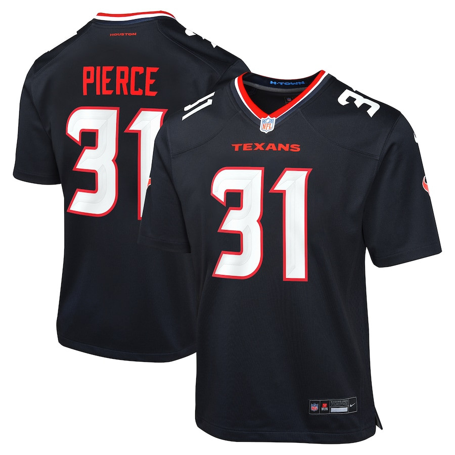 Dameon Pierce 31 Houston Texans Game Navy NFL Jersey Youth