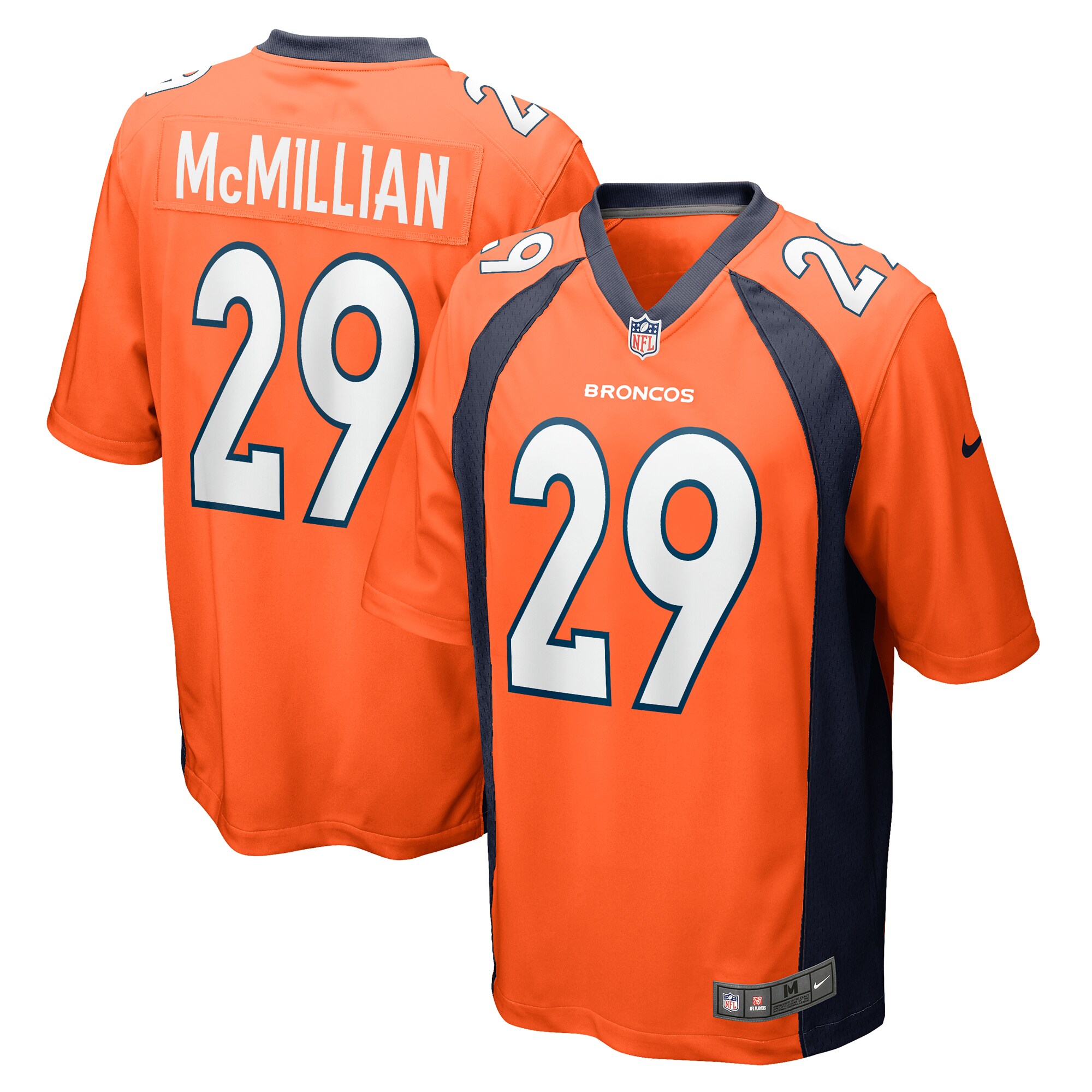 Denver Broncos JaQuan McMillian Orange Team Game NFL Jersey Men's