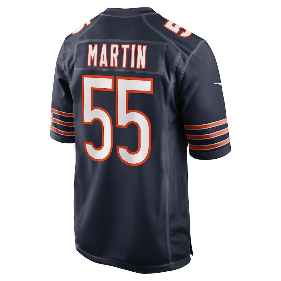 Jacob Martin 55 Chicago Bears Game Navy NFL Jersey Men's