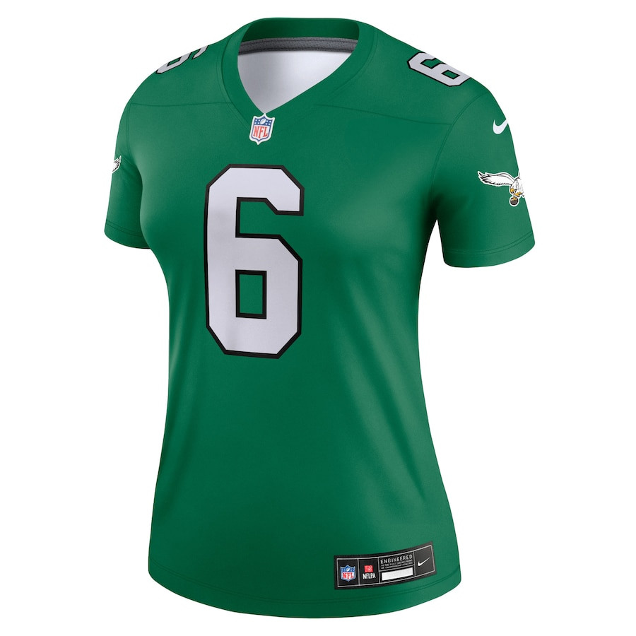 DeVonta Smith 6 Philadelphia Eagles Alternate Legend Player Kelly Green NFL Jersey Women's