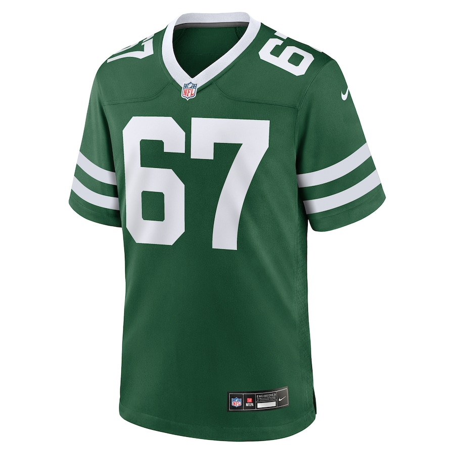 Carter Warren 67 New York Jets Team Game Legacy Green NFL Jersey Men's