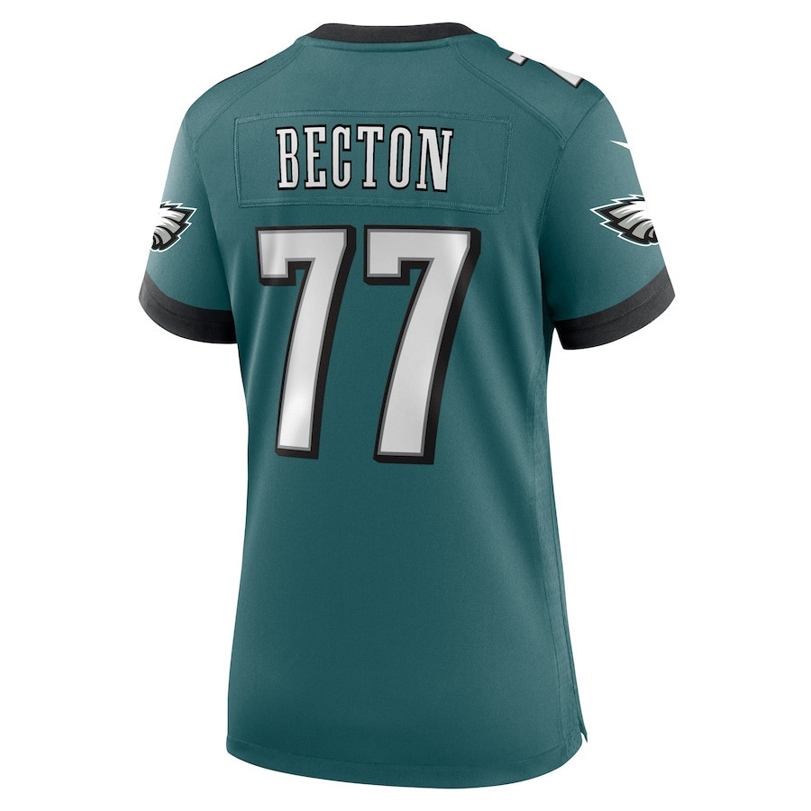 Mekhi Becton #77 Philadelphia Eagles Super Bowl LIX Midnight Green NFL Jersey Women's