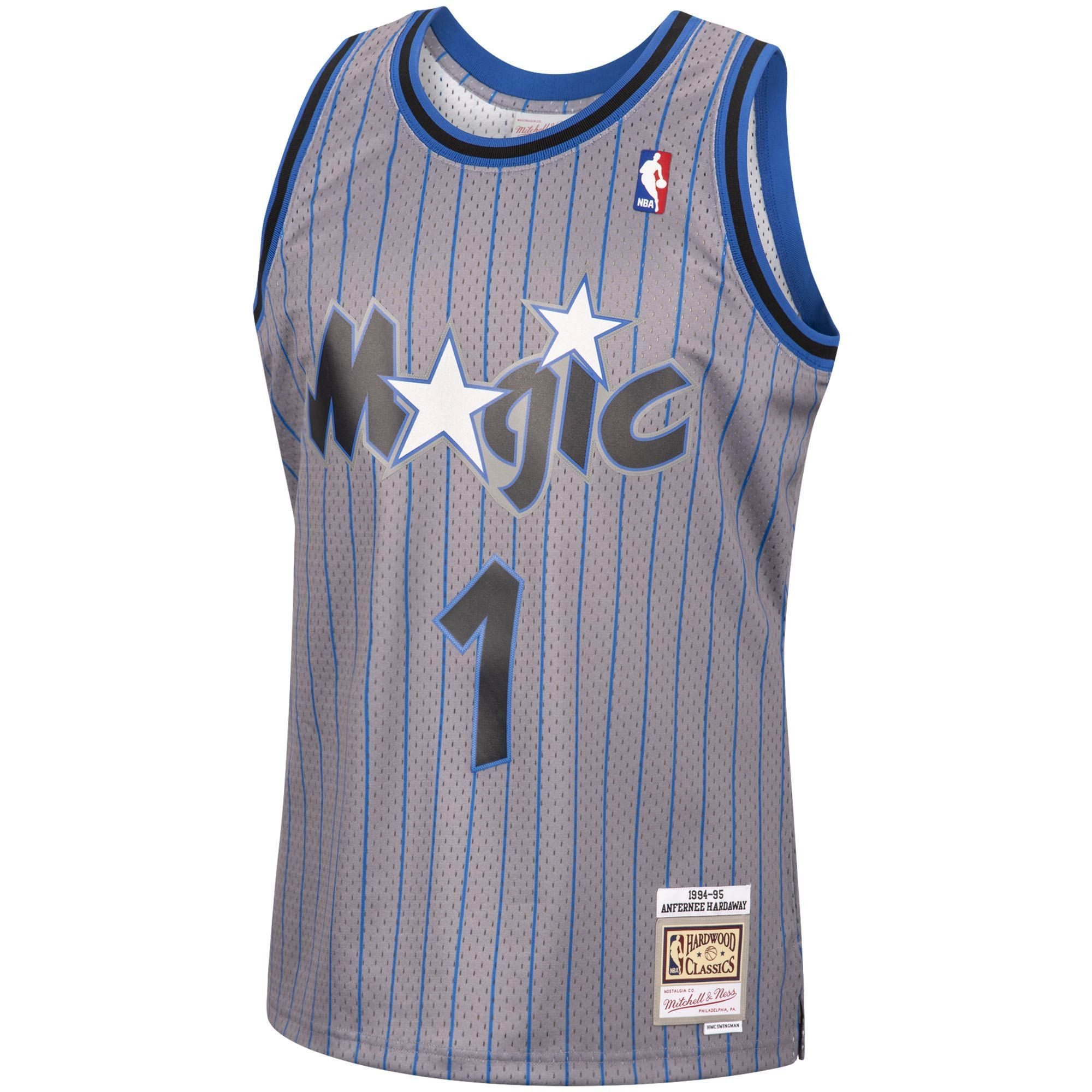 Penny Hardaway Orlando Magicc Mitchell Ness 1994-95 Hardwood Classics Reload Swingman Gray NBA Jersey Men's