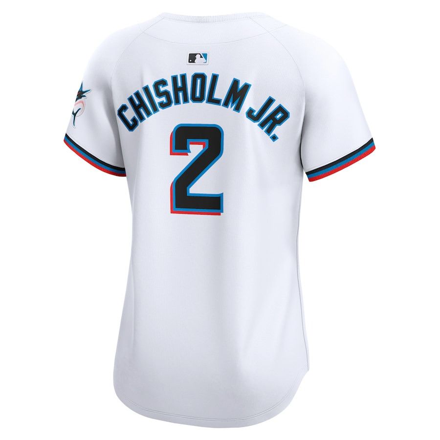 Jazz Chisholm Jr. 2 Miami Marlins Home Limited White MLB Jersey Women's