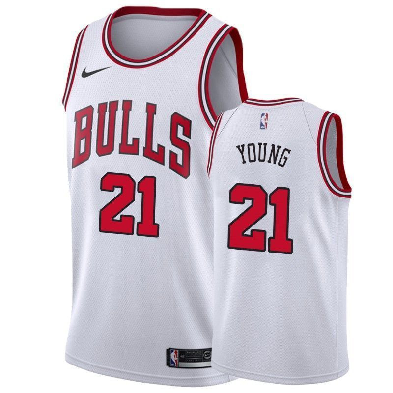 Chicago Bulls Thaddeus Young 21 Association NBA Jersey Men's