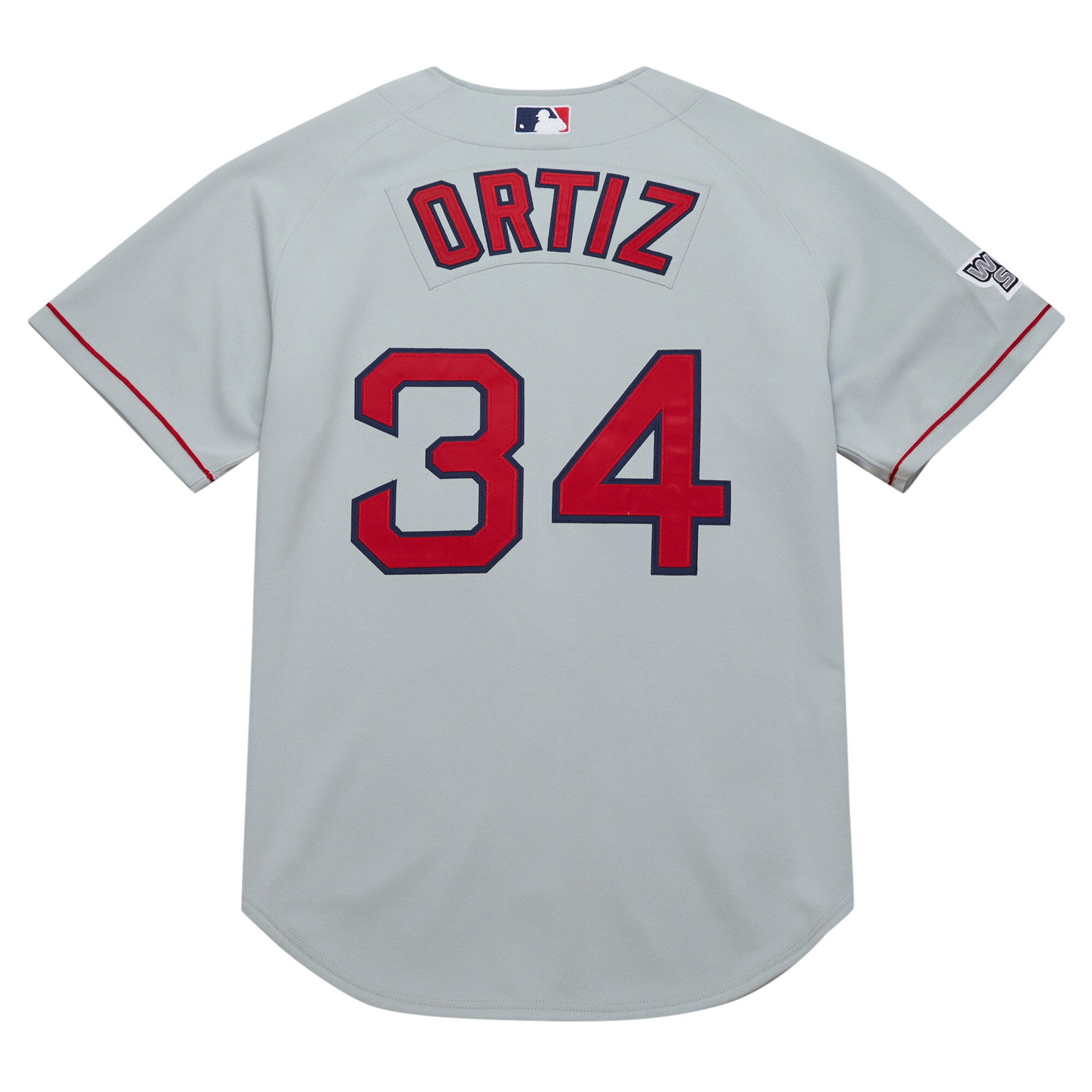 Boston Red Sox David Ortiz Mitchell Ness Gray 2004 Cooperstown Collection Throwback MLB Jersey Men's