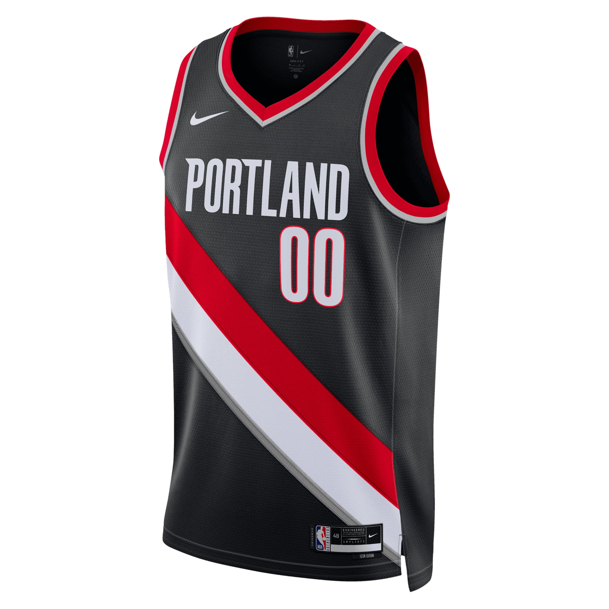 Camiseta Icon Swingman de los Portland Trail Blazers Negro Scoot Henderso Unisex NBA Jersey Unisex