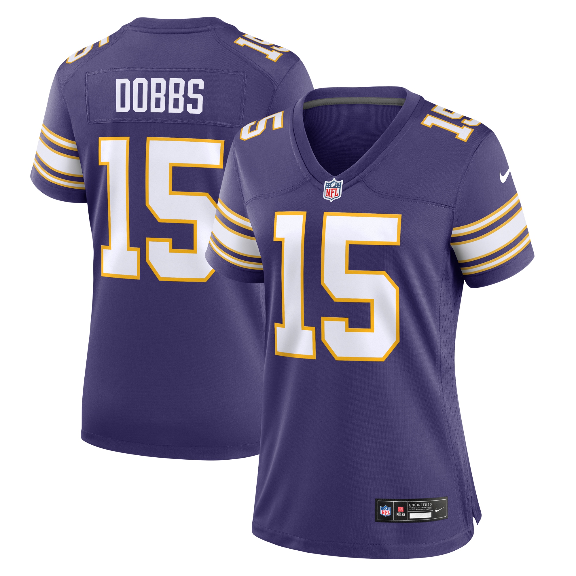 Minnesota Vikings Joshua Dobbs Purple Alternate Game NFL Jersey Women's