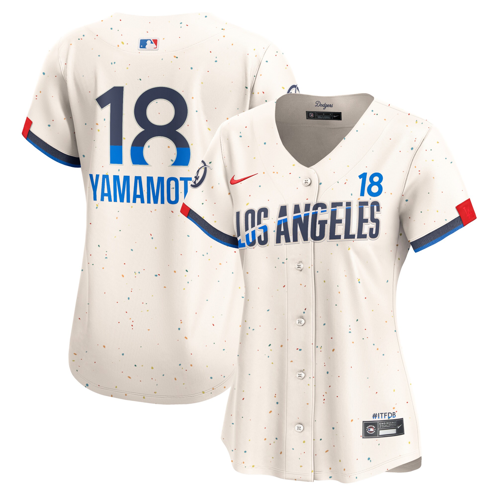 Los Angeles Dodgers Yoshinobu Yamamoto Cream 2024 City Connect Limited Player MLB Jersey Women's