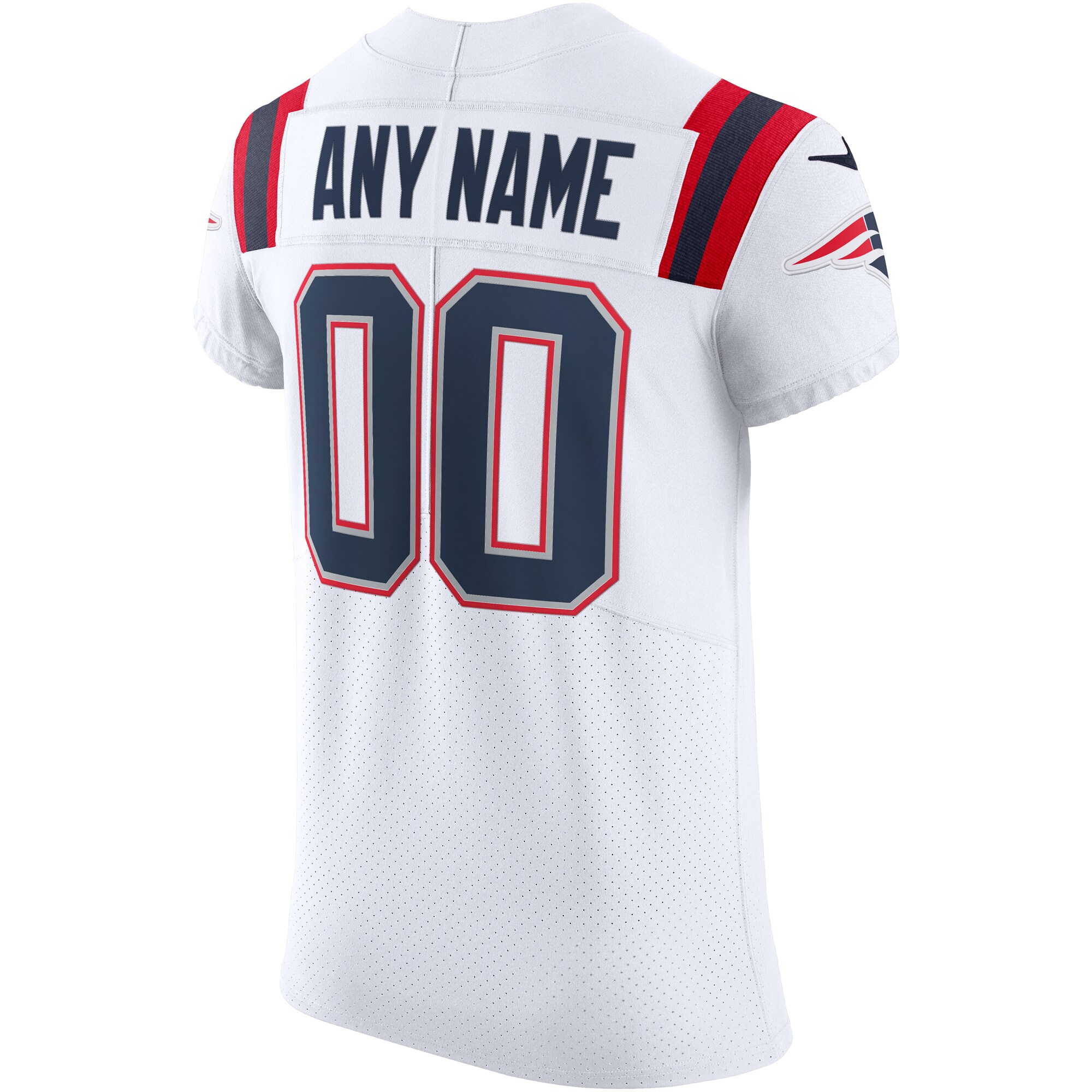 New England Patriots White Vapor Elite Custom NFL Jersey Men's