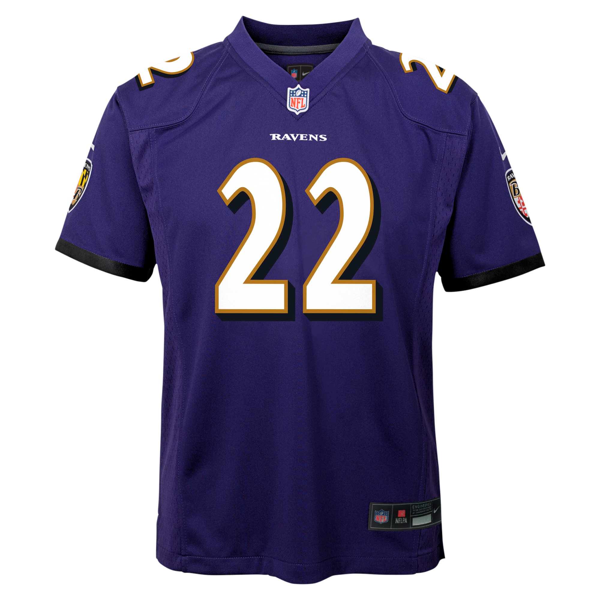 Baltimore Ravens Derrick Henry Purple Team Player Game NFL Jersey Youth