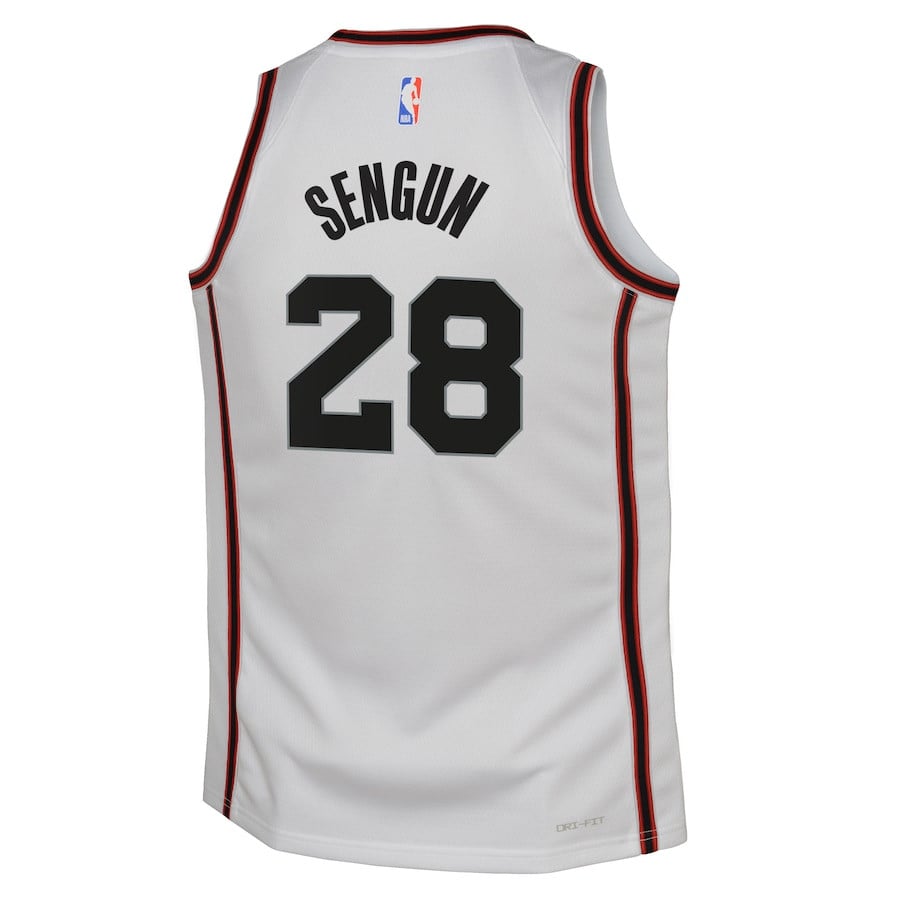 Alperen Sengun 28 Houston Rockets 2024/25 Swingman Playe City Editio White NBA Jersey Youth