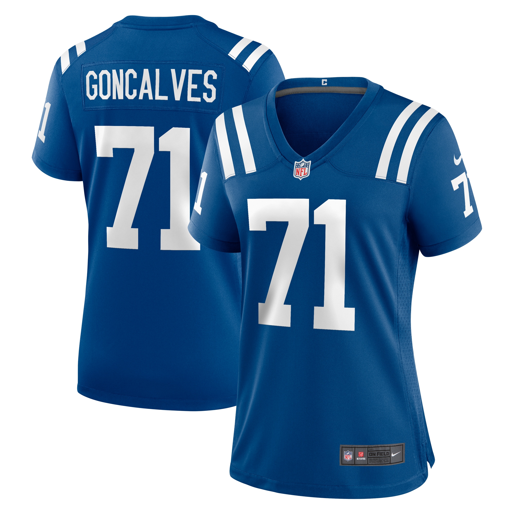 Indianapolis Colts Matt Goncalves Royal Game NFL Jersey Women's
