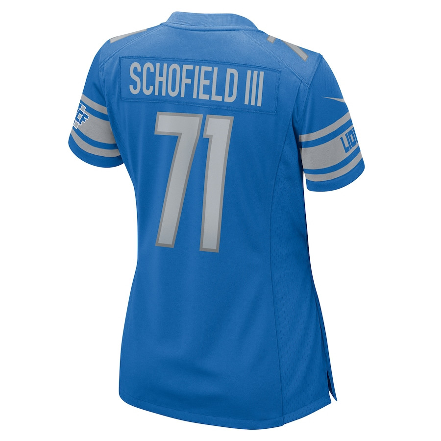 Michael Schofield 71 Detroit Lions Game Blue NFL Jersey Women's