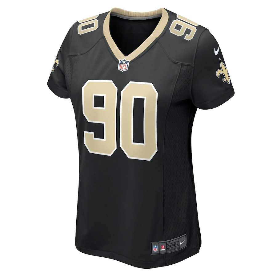 Bryan Bresee 90 New Orleans Saints Game Black NFL Jersey Women's