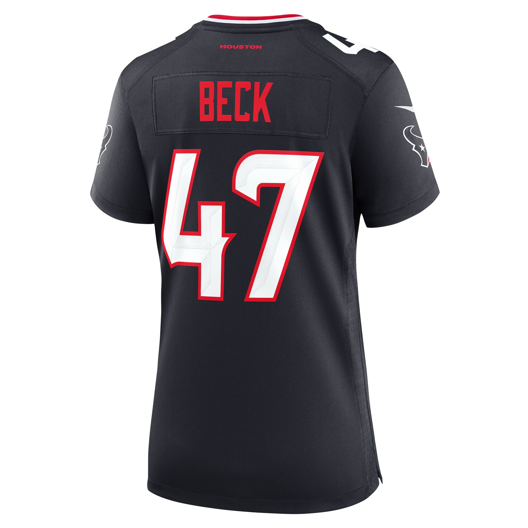 Houston Texans Andrew Beck Navy Team Game NFL Jersey Women's