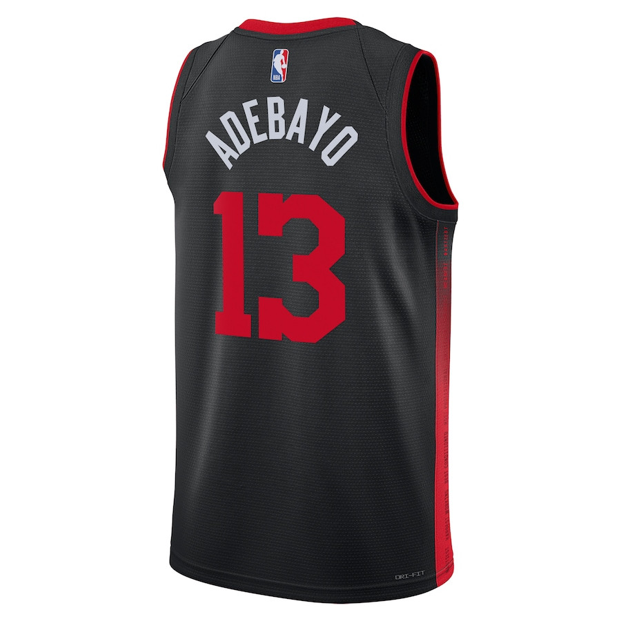 Bam Adebayo 13 Miami Heat 2023/24 City Edition Swingman Black NBA Jersey Men's