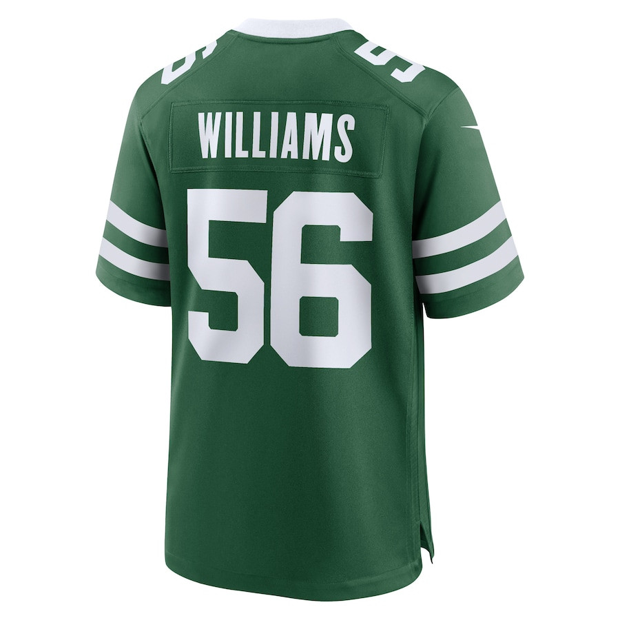 Quincy Williams 56 New York Jets Game Player Legacy Green NFL Jersey Men's