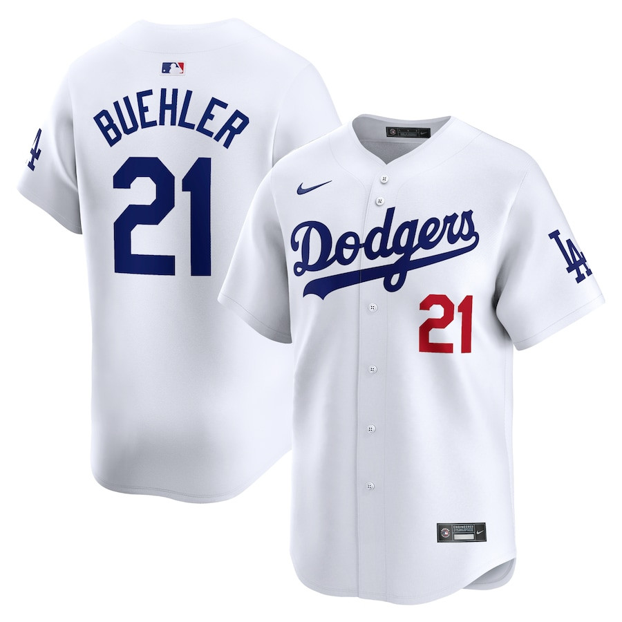 Walker Buehler 21 Los Angeles Dodgers Home Limited White MLB Jersey Men's