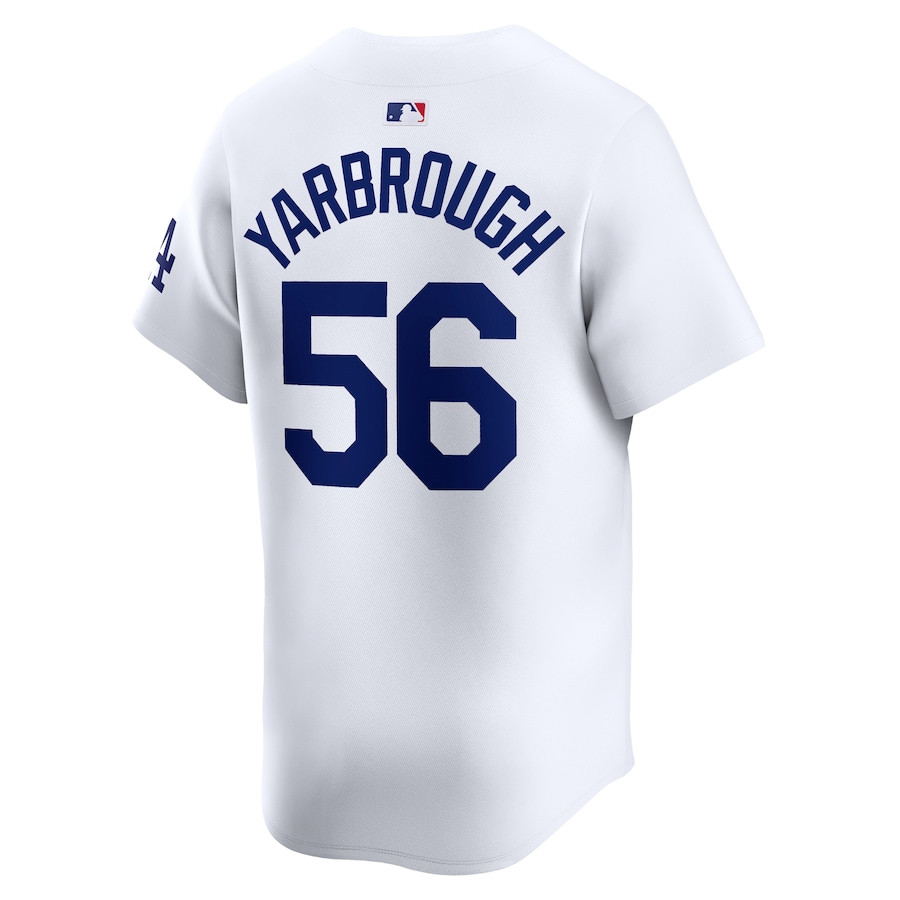 Ryan Yarbrough 56 Los Angeles Dodgers Home Limited Player White MLB Jersey Men's