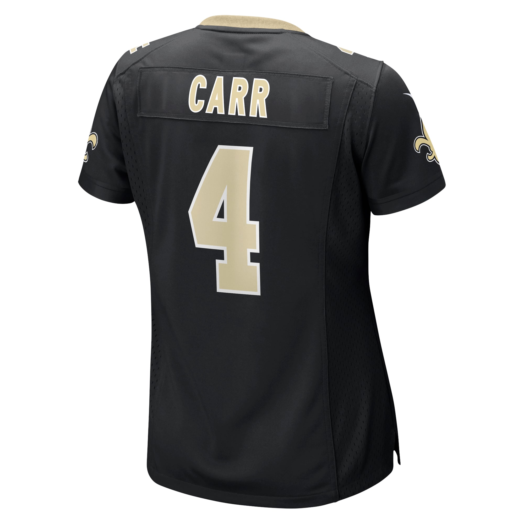 New Orleans Saints Derek Carr Black Game NFL Jersey Women's