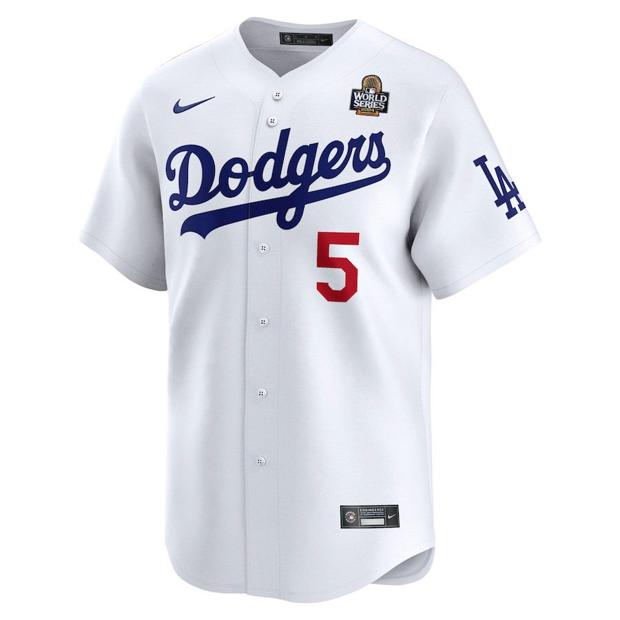 Freddie Freeman 5 Los Angeles Dodgers 2024 World Series Home Limited Player White MLB Jersey Men's
