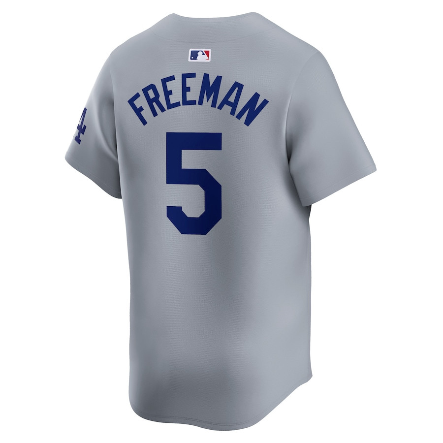 Freddie Freeman 5 Los Angeles Dodgers Away Limited Player Gray MLB Jersey Men's