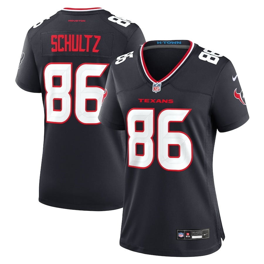 Dalton Schultz 86 Houston Texans Team Game Navy NFL Jersey Women's